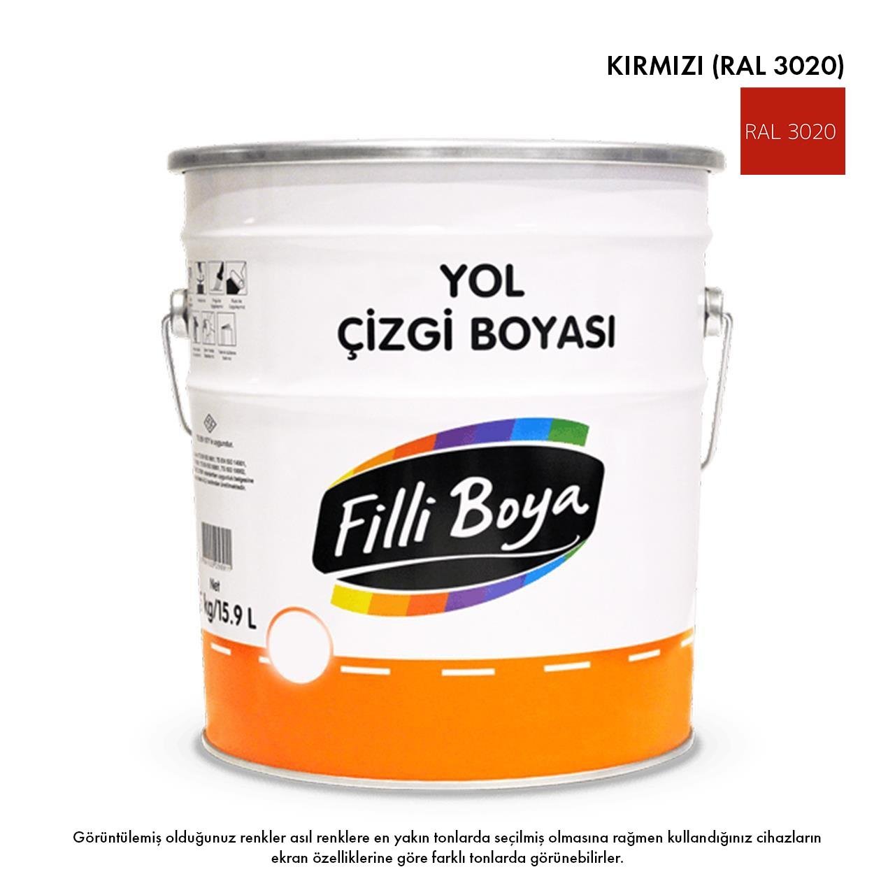 Filli Boya Yol Çizgi Boyası Kırmızı 25 Kg-Endüstriyel Boyalar-FLZ00588