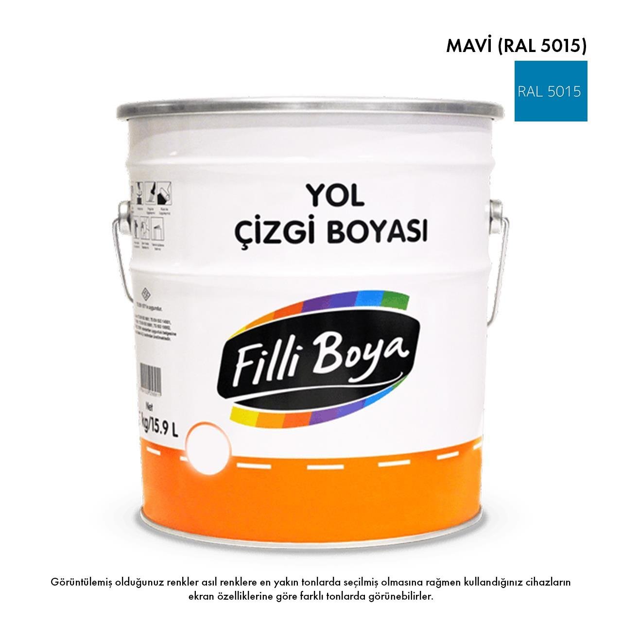 Filli Boya Yol Çizgi Boyası Mavi 25 Kg-Endüstriyel Boyalar-FLZ10672