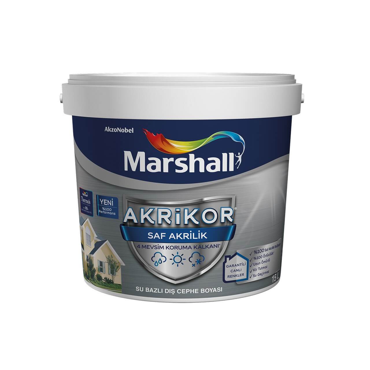 Marshall Akrikor Saf Akrilik Dış Cephe 2.5 Lt-Dış Cephe Boyaları-FLZ01679