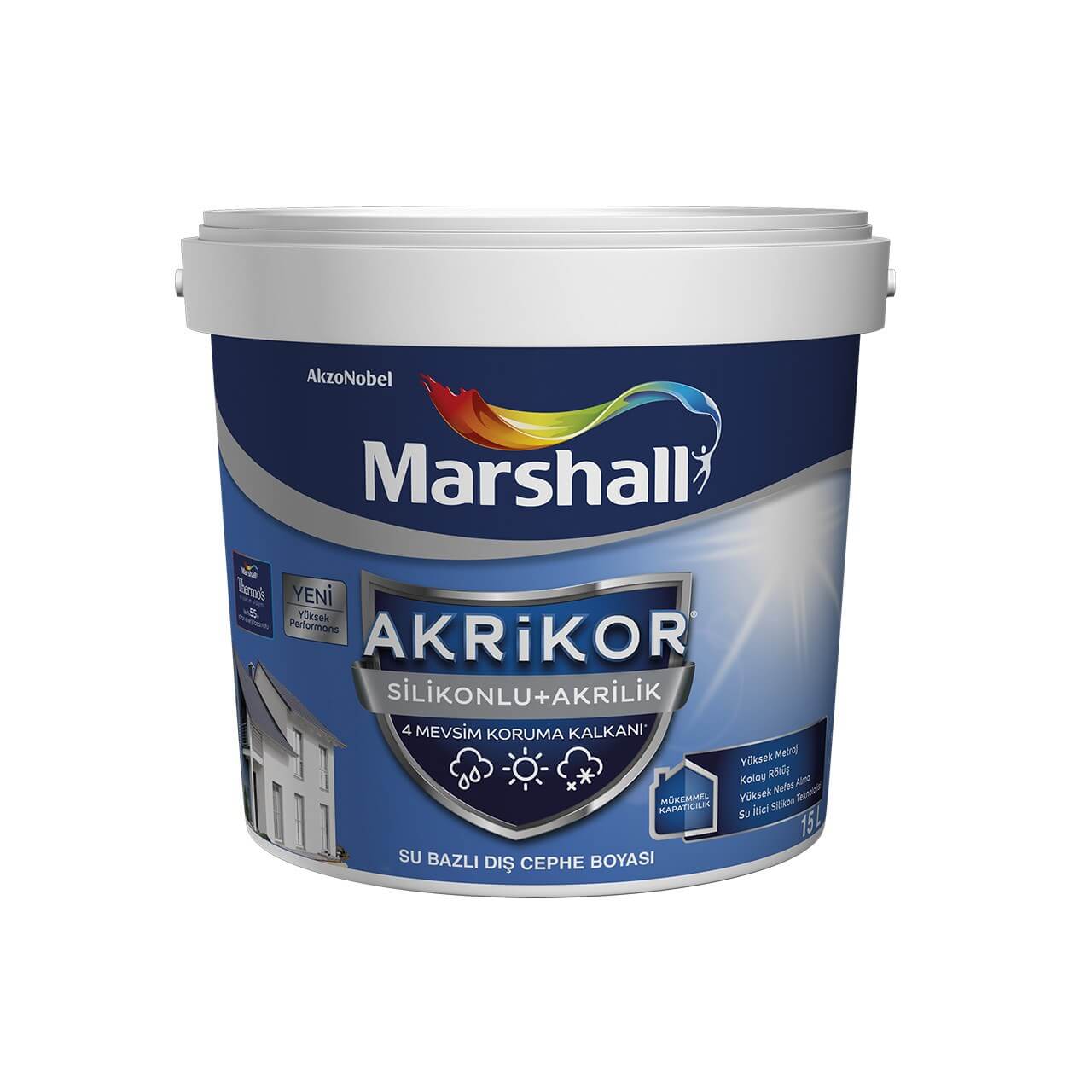 Marshall Akrikor Silikonlu Dış Cephe 7.5 Lt-Dış Cephe Boyaları-FLZ01676