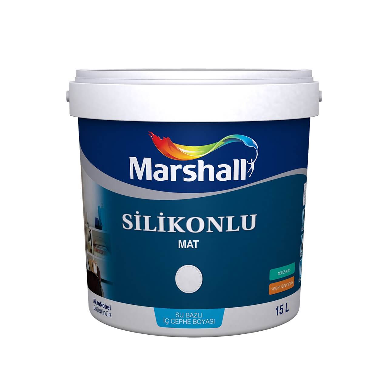 Marshall Silikonlu Mat Bw 15 Lt-İç Cephe Boyaları-FLZ01650