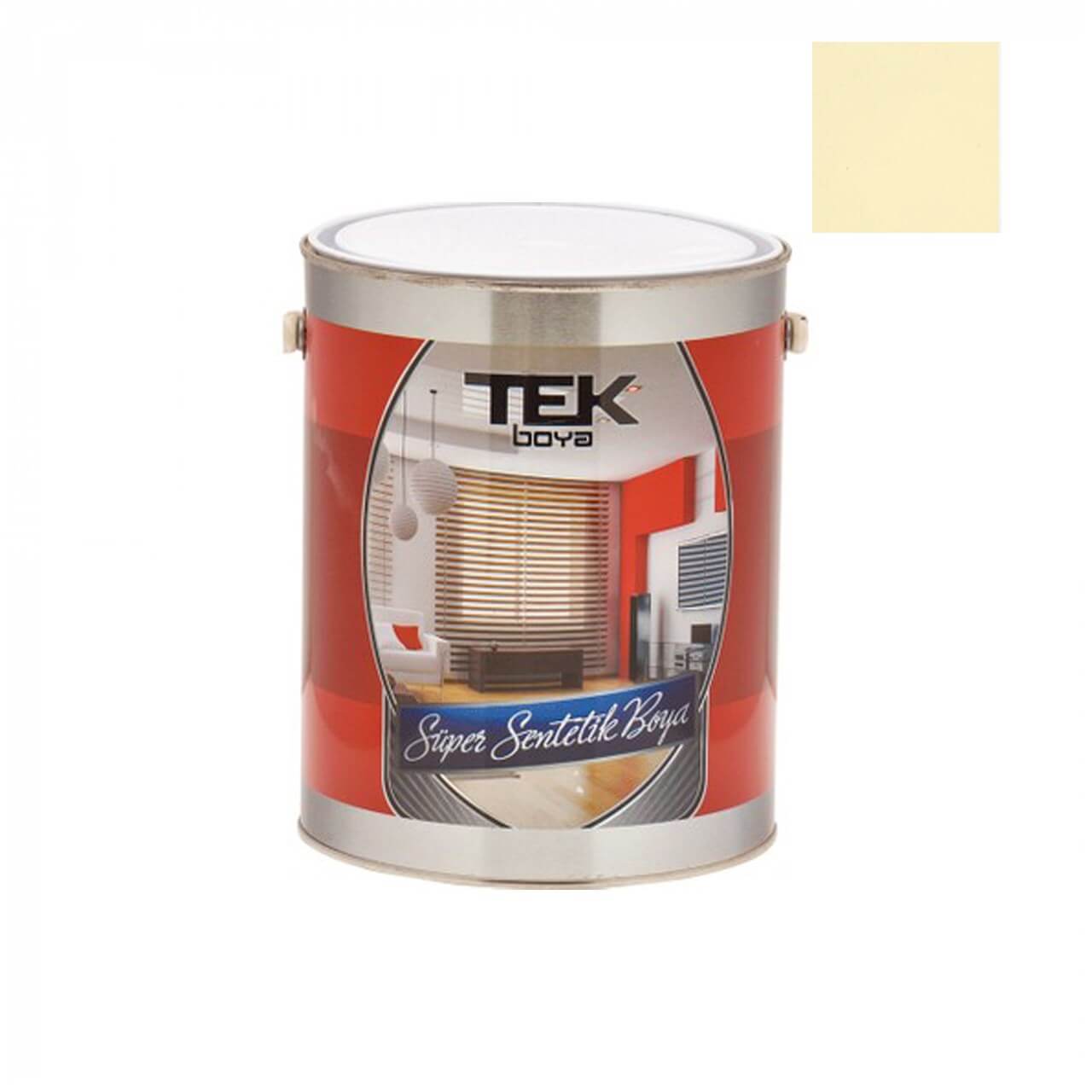 Tek Parlak Yağlı Boya 0.75 LT. Fildişi-Yağlı Boyalar-FLZ01383