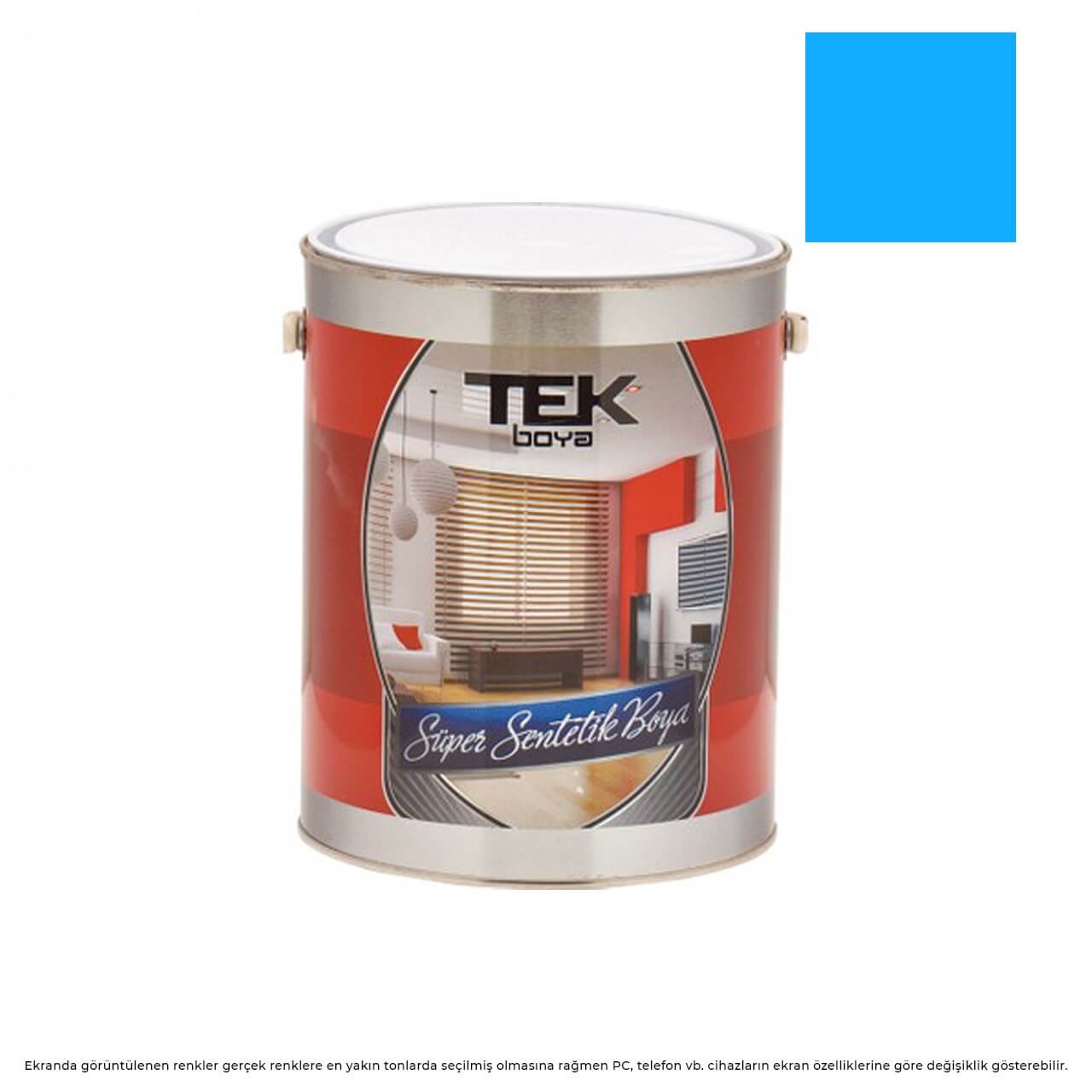Tek Parlak Yağlı Boya 0.75 LT. Gök Mavi-Yağlı Boyalar-FLZ01387