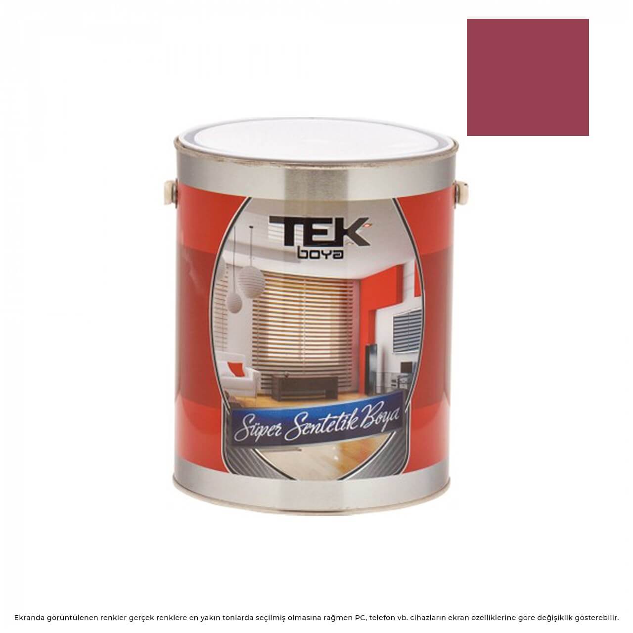 Tek Parlak Yağlı Boya 2.5 LT. Vişne-Yağlı Boyalar-FLZ01373