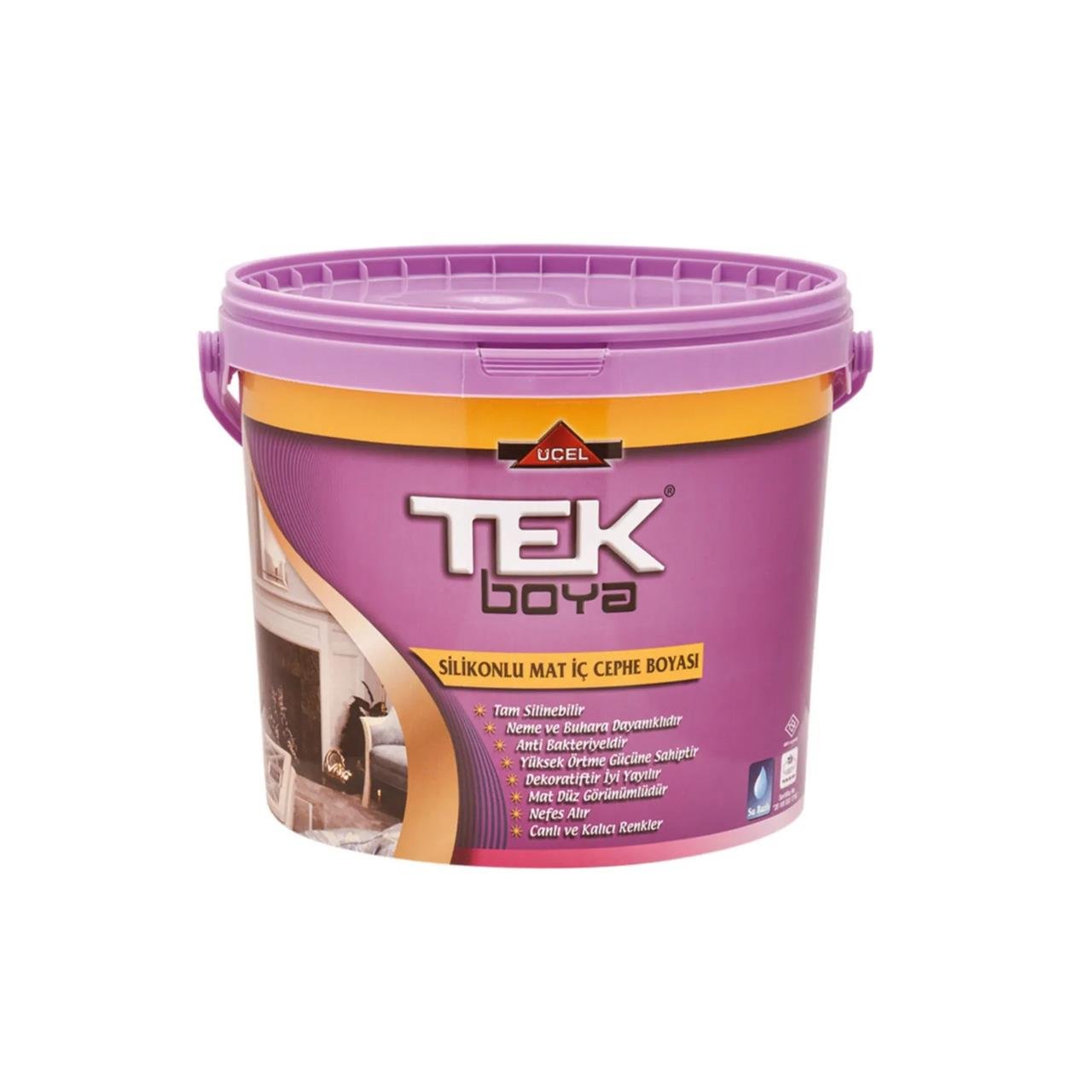 Tek Silikonlu İpekmat İç Cephe Boyası 15 Lt. Beyaz-İç Cephe Boyaları-FLZ01224