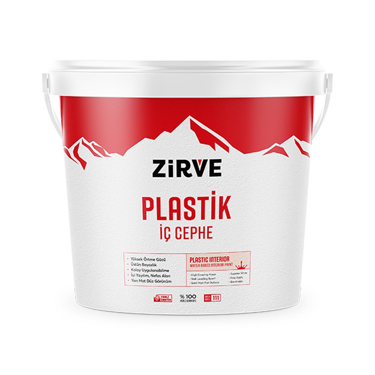 Zirve Plastik Boya 3.5 KG-Tek Boya İç Cephe Boyası-FLZ01539
