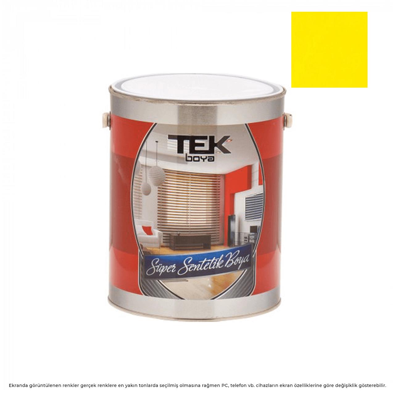 Tek Parlak Yağlı Boya 0.75 LT. Sarı-Yağlı Boyalar-FLZ01402