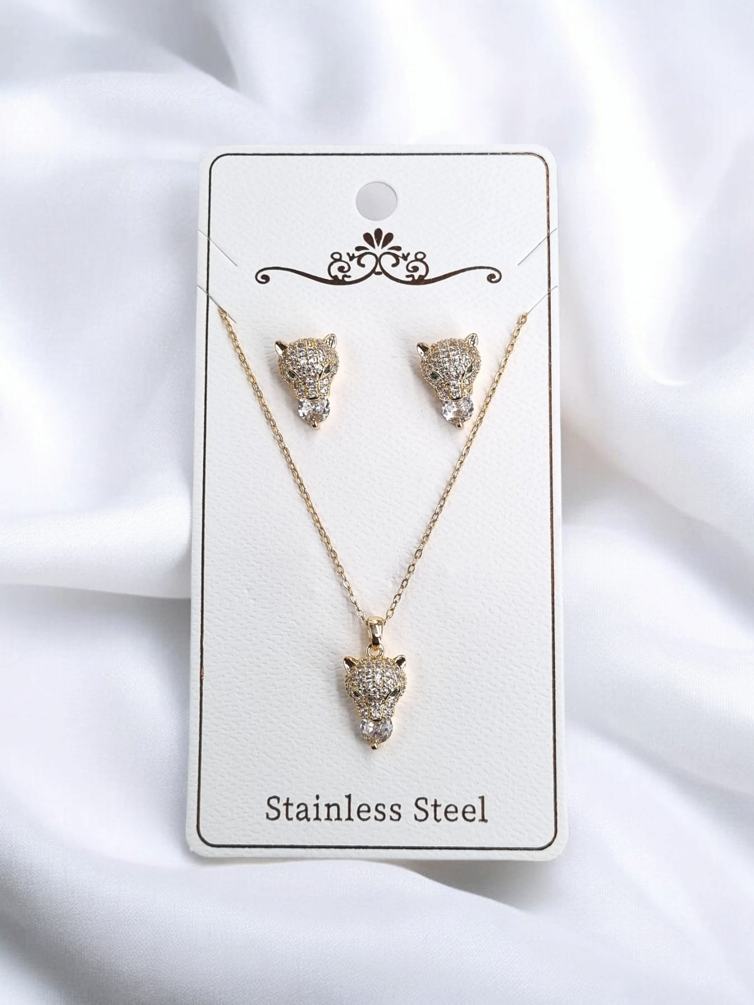 Çelik Kolye-Küpe Seti KS009