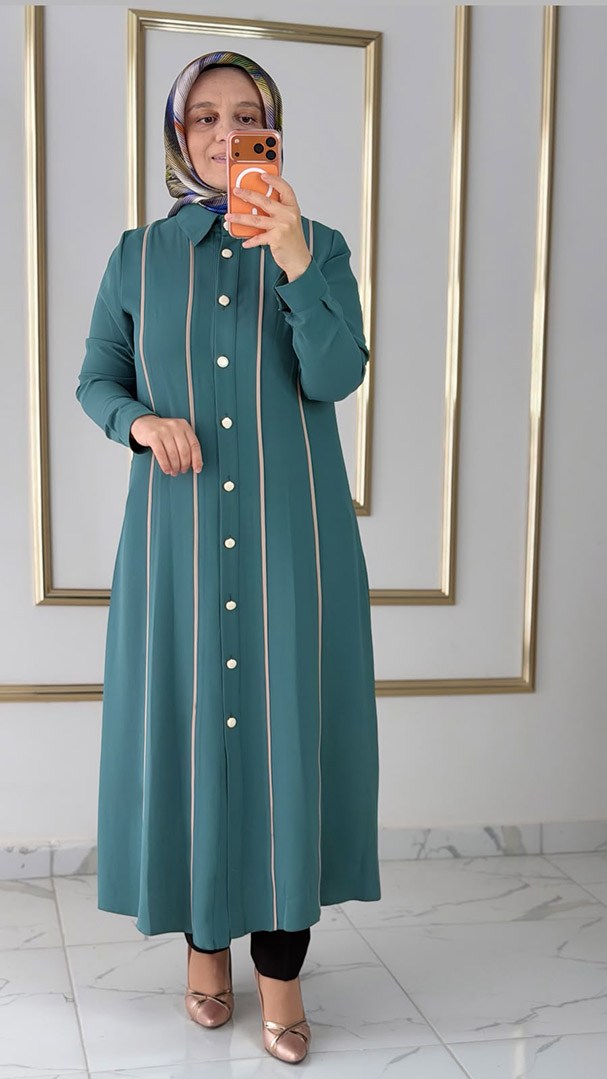 Şerit Detaylı MintYeşili Giyçık FRY