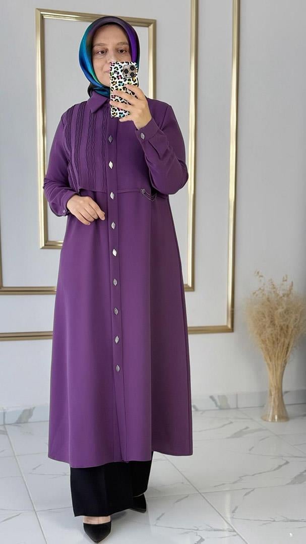 Cepken Görünümlü Çıtçıtlı Mor Giyçık FRY