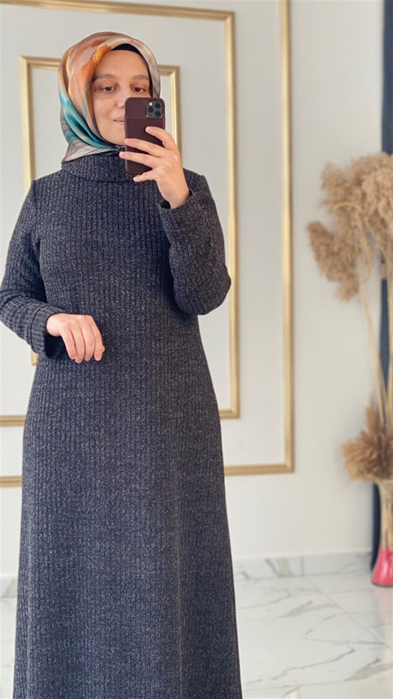 Çınar Özkan Simli Örme Elbise 1001