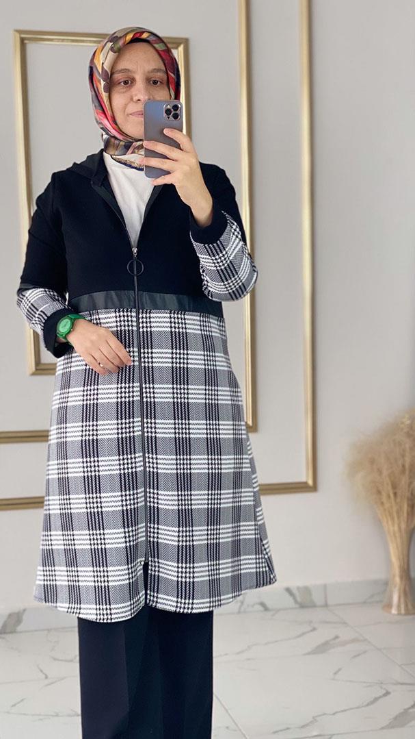 Ekose Detaylı Beyaz Giyçık FRY