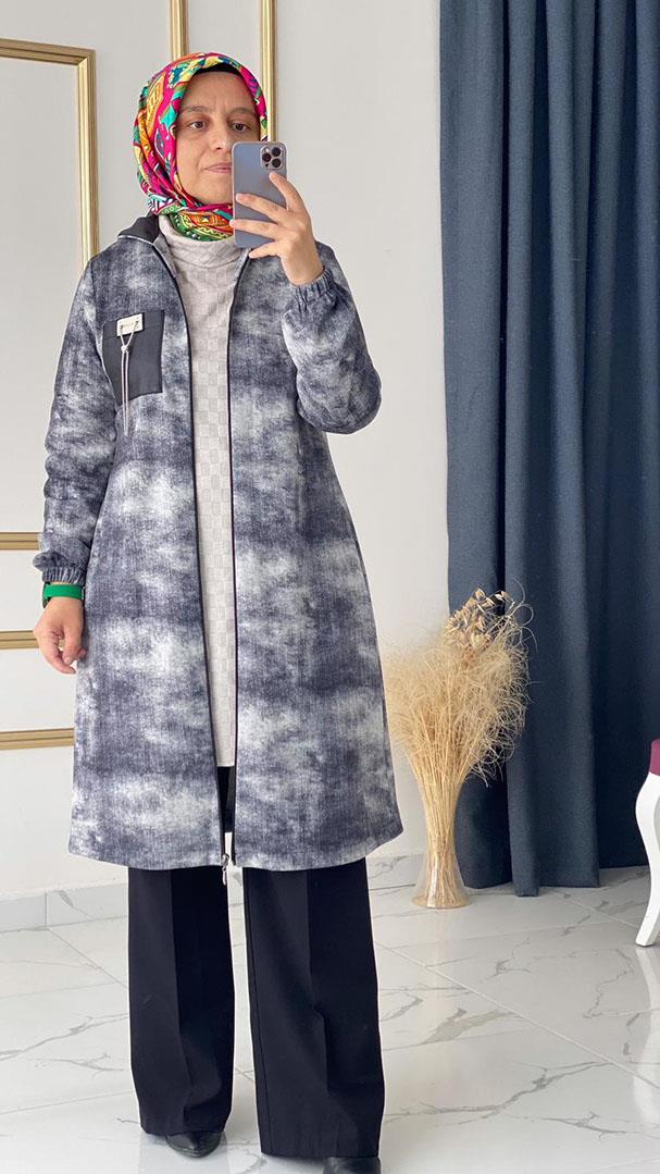 Kapşonlu Spor Lacivert Giyçık FRY