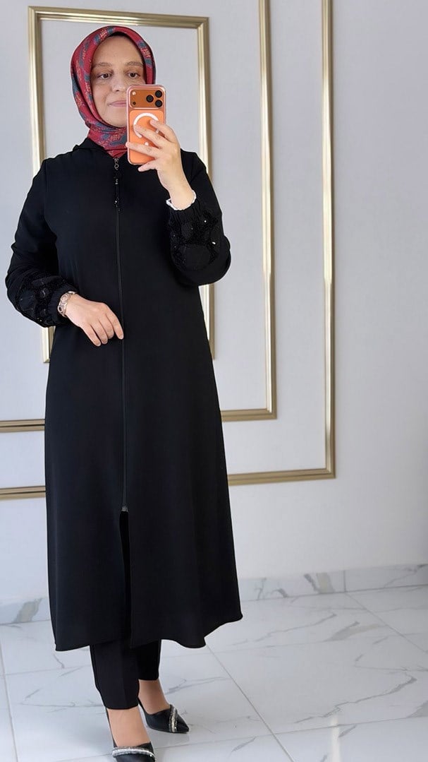 Kolları ve Arkası Dantel Detaylı Giyçık Kap FRY