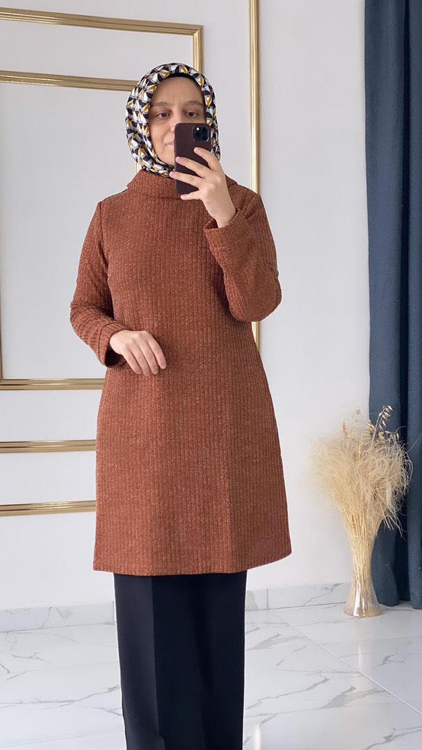 Sim Örme Kiremit Tunik FRY1095