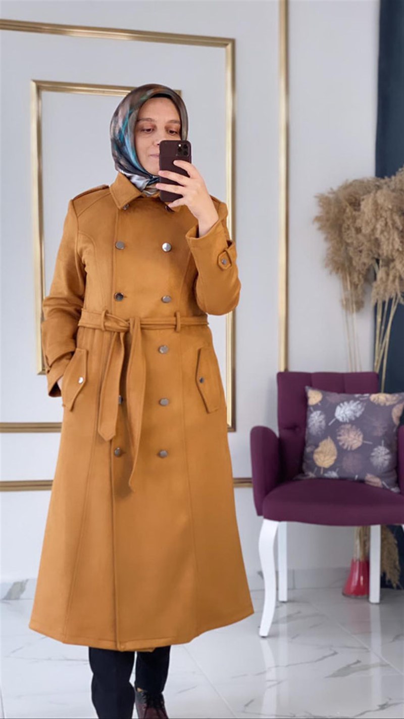 Süet Düğmeli Kap 1652