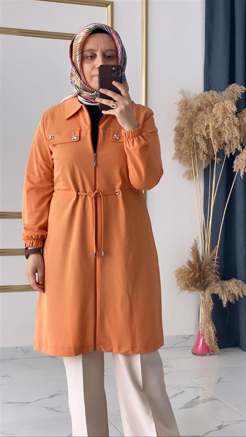 Wonna Taşlı Yazlık Turuncu Giyçık FRY4629