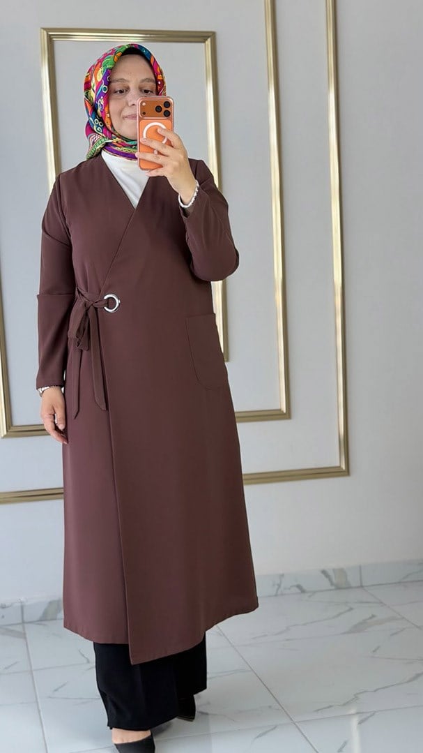 Yandan Bağlamalı KoyuKahve Giyçık FRY