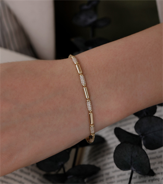 Taşlı Silindir Bileklik