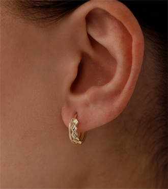 Altın Tasarım Halka Küpe