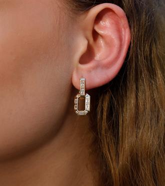 Baget Taşlı Ataç Küpe