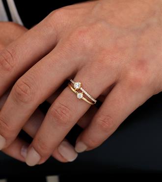 Tasarım Çift Sıra Yüzük