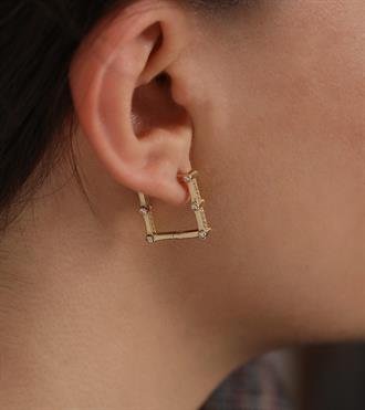 Taşlı Andre Kare Küpe