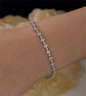 Taşlı Yonca Su Yolu Bileklik