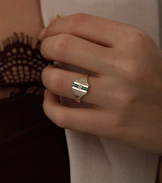 Aponi Yüzük-Yeşil