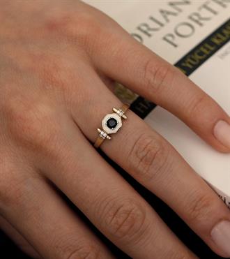 Siyah Taşlı Pioneer Yüzük