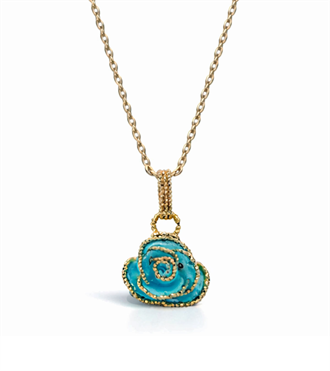 İtalyan Gül Kolye-Turkuaz