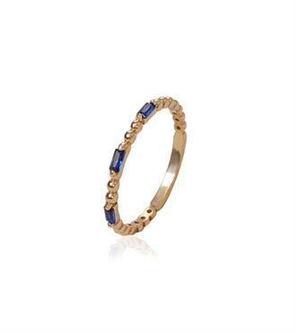 Lacivert Bagetli Top Top Yüzük