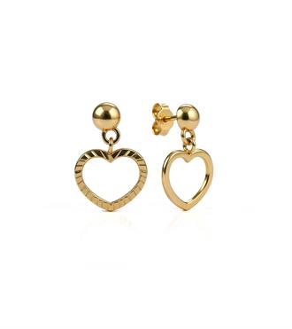 Kalp Sallantılı Vidalı Küpe