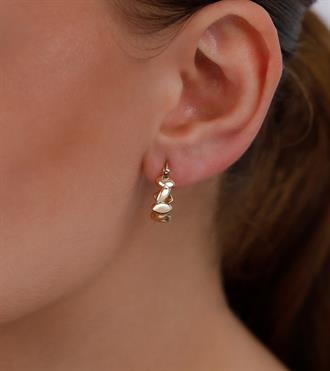 Damla Zikzak Halka Küpe