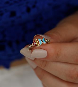 Mineli Balık Yüzük