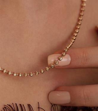 Kalemli Top Top Altın Kolye