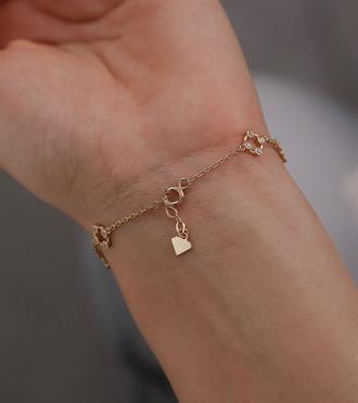 Taşlı Daire Zincir Bileklik