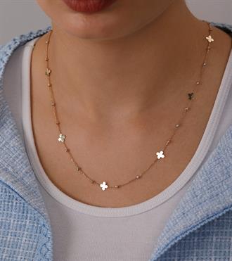 Yoncalı Dorika Zincir Kolye