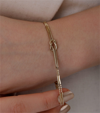 Düğümlü Çubuk Bileklik