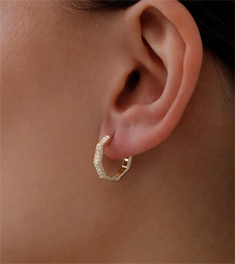 Dokulu Beşgen Küpe