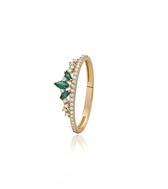 Yeşil Taşlı Taç Yüzük