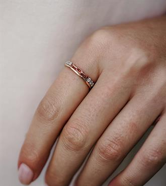 Taşlı Zincir Yüzük