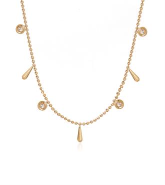 Taş ve Damla Sallantılı Kolye