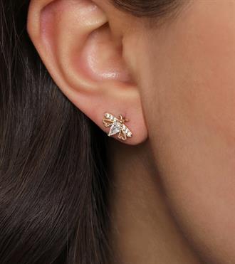 Böcek Vidalı Küpe