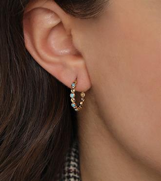 Firuze Toplu Halka Küpe