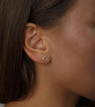 Kalp Düğüm Vidalı Küpe