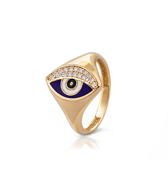 Lacivert Mineli Göz Yüzük