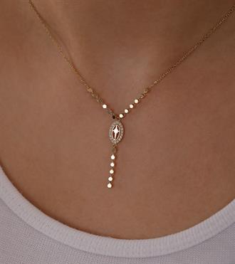 Sarkıtlı Oval Tasarım Kolye