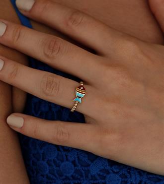 Mineli Balık Yüzük