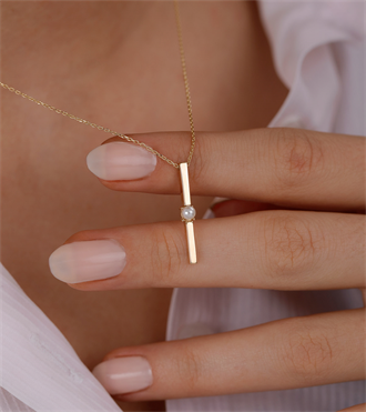 İncili Çubuk Kolye